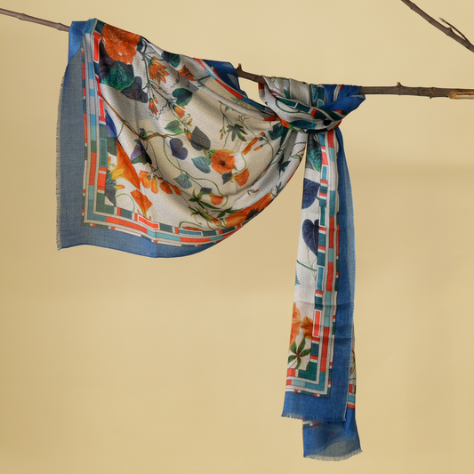 The Scarlet Bloom Bamboo Modal Stole