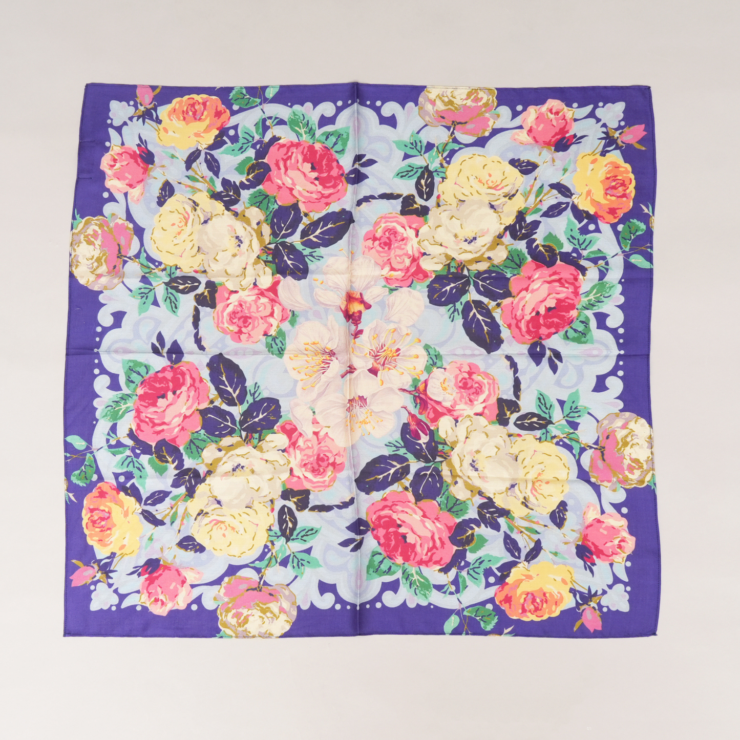 Enchanted Petals-Mulberry Silk Scarf