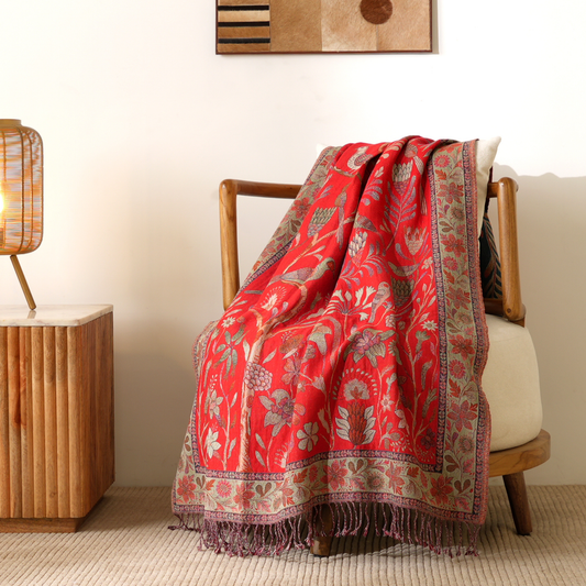 The Scarlet Garden Throw
